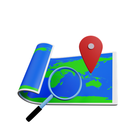 Finding location  3D Icon