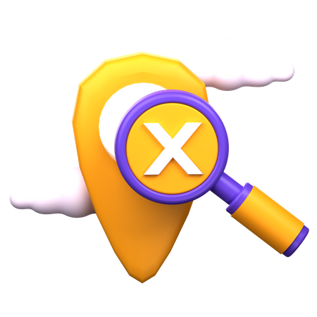 Finding Location Error  3D Icon