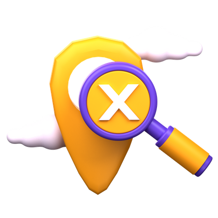 Finding Location Error  3D Icon