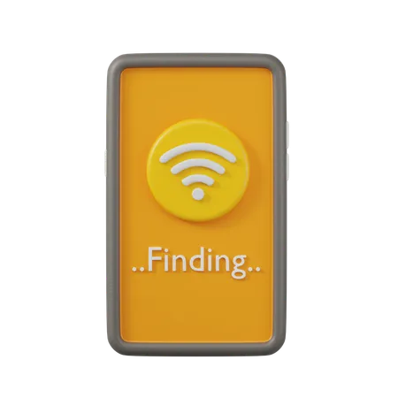 Finding Wifi  3D Icon