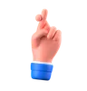 Finger Crossed Hand Gesture