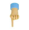 Finger down hand gesture