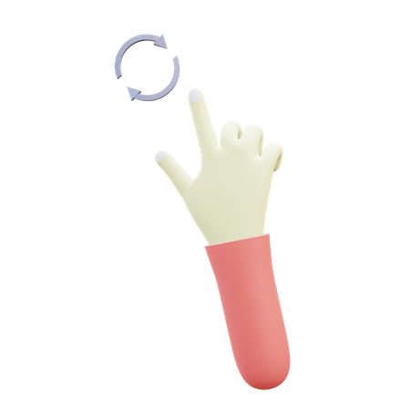 Geste „Finger drehen“  3D Icon