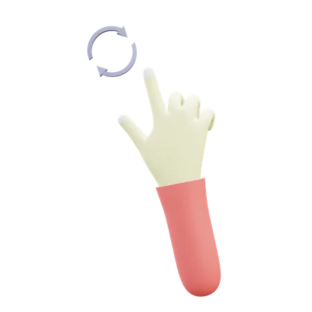 Geste „Finger drehen“  3D Icon