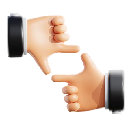 Finger Framing Hand  3D Icon