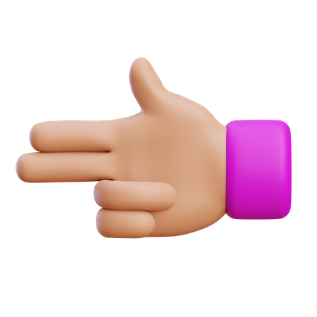 손가락 총 손 제스처  3D Icon