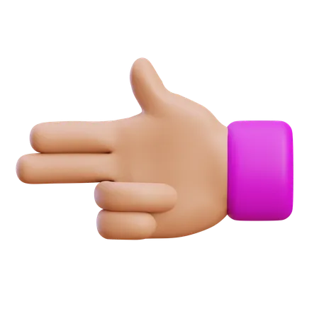 손가락 총 손 제스처  3D Icon