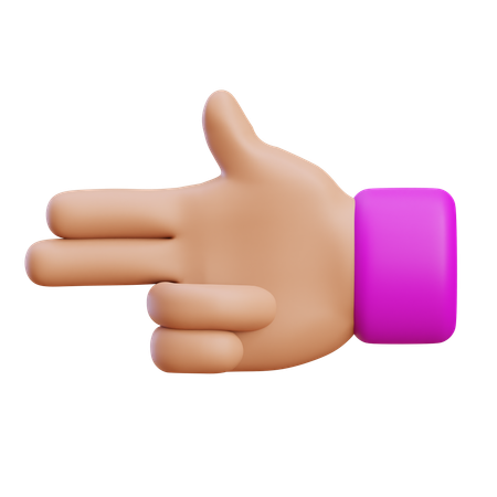 Finger Guns Hand Gesture  3D Icon