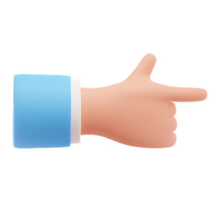 Handbewegung mit dem Finger in die richtige Richtung  3D Icon