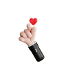 finger heart 3d illustration
