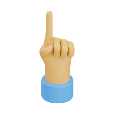 Finger nach oben Handbewegung  3D Icon