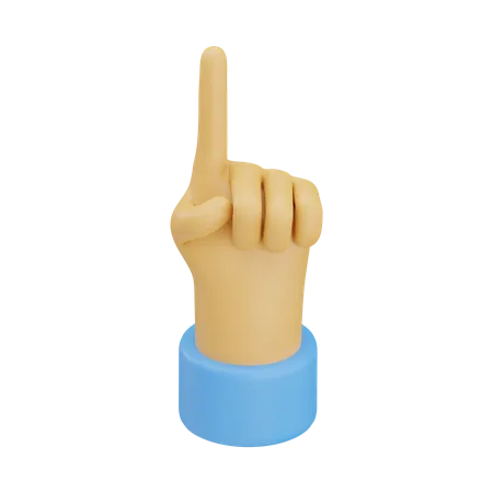 Finger nach oben Handbewegung  3D Icon