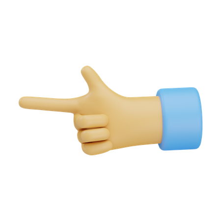 Finger left hand gesture  3D Icon