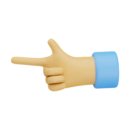 Finger left hand gesture  3D Icon