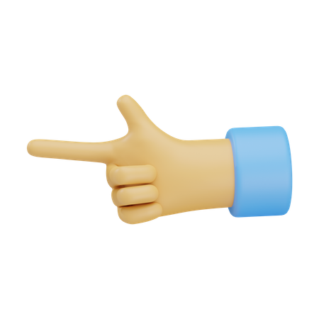 Finger left hand gesture 3D Icon