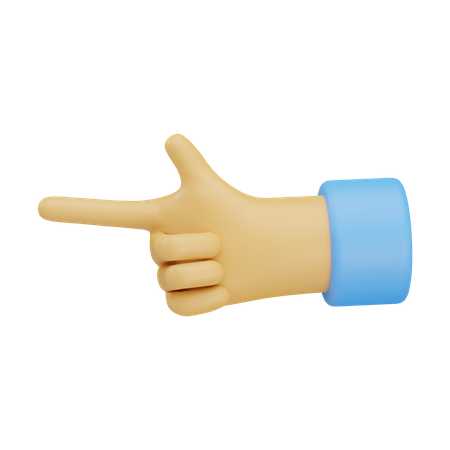 Geste mit dem linken Finger  3D Icon