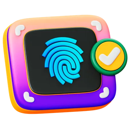 Finger Print Authentication 3D Icon