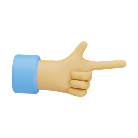 Finger right hand gesture  3D Icon