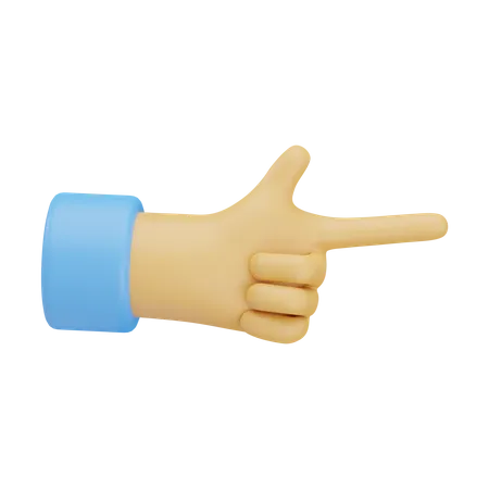 Finger right hand gesture  3D Icon