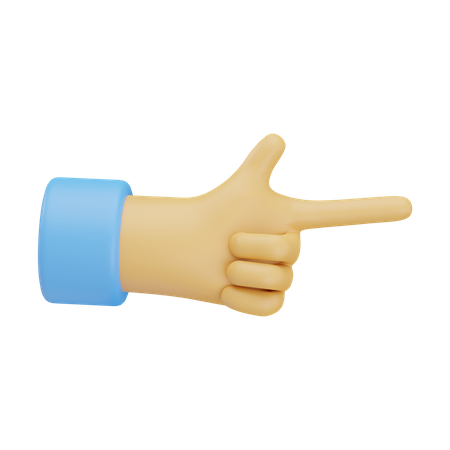 Finger right hand gesture 3D Icon