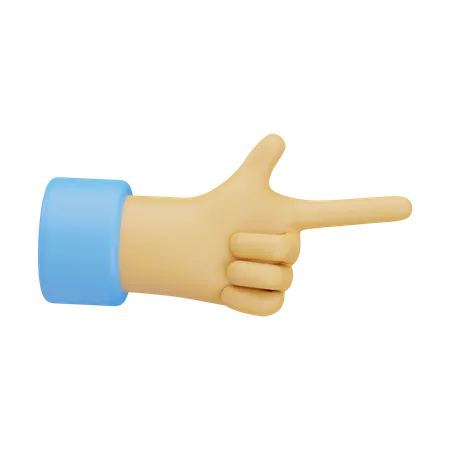 Finger right hand gesture 3D Icon