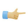 3d finger right hand gesture illustration