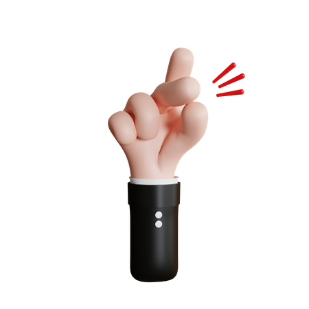 Finger Snap Hand Gesture  3D Icon