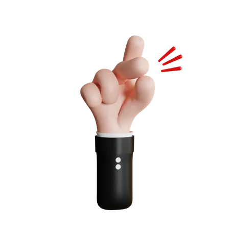 Finger Snap Hand Gesture  3D Icon