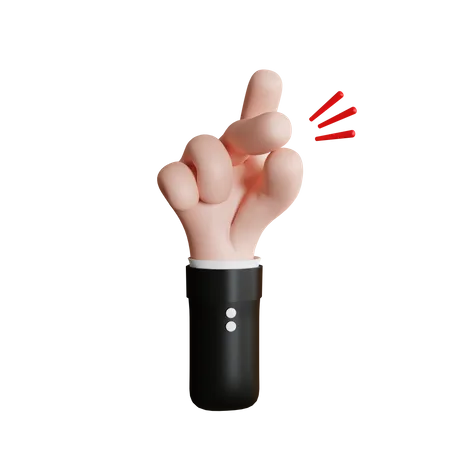 Finger Snap Hand Gesture 3D Icon