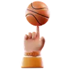 Finger Spins The Basket Ball