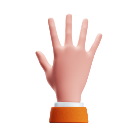 Finger Splayed Hand Gesture  3D Icon
