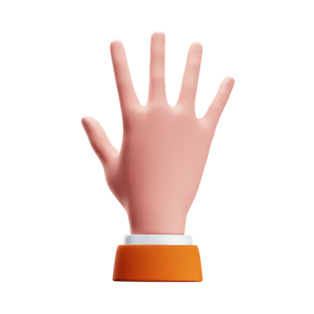 Finger Splayed Hand Gesture  3D Icon