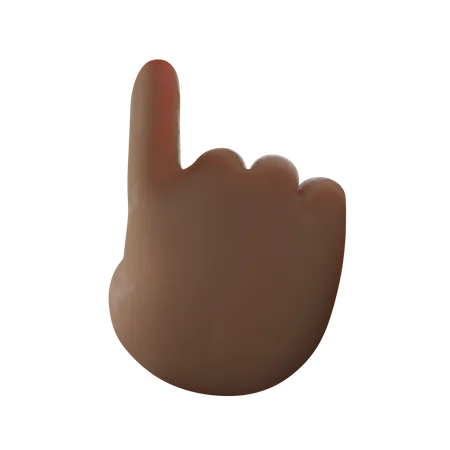 Finger Tap Gesture  3D Illustration