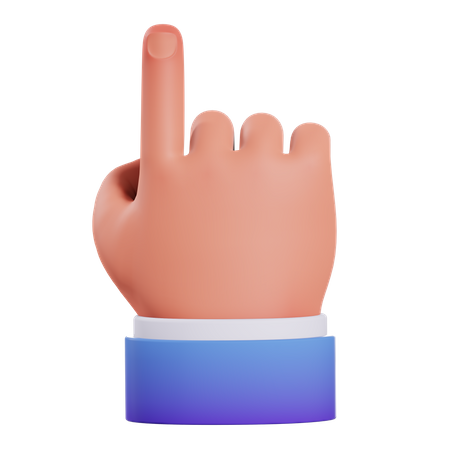 Finger up gesture  3D Illustration