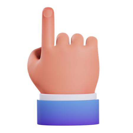 Finger up gesture  3D Illustration