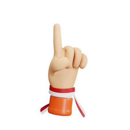 Finger up gesture  3D Icon