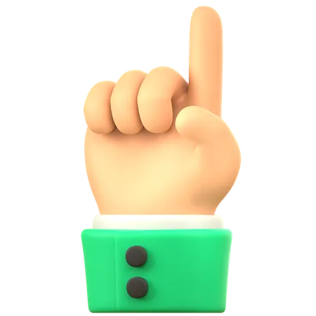 Finger Up Hand Gesture  3D Icon