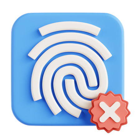 Fingerabdruck abgelehnt  3D Icon