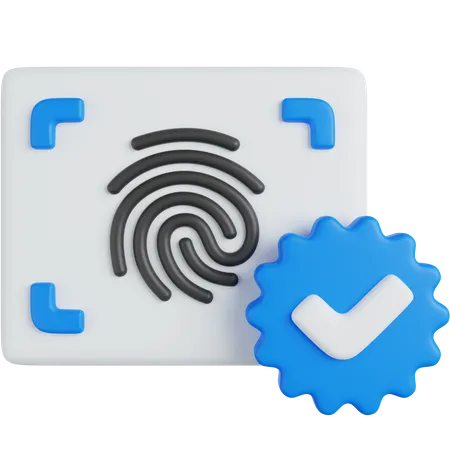 Fingerabdruck akzeptiert  3D Icon