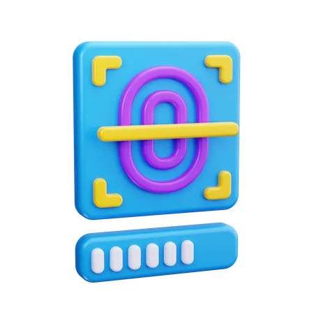 Authentifizierung per Fingerabdruck  3D Icon