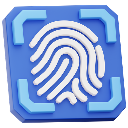 Authentifizierung per Fingerabdruck  3D Icon