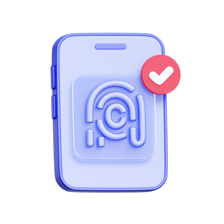 Authentifizierung per Fingerabdruck  3D Icon