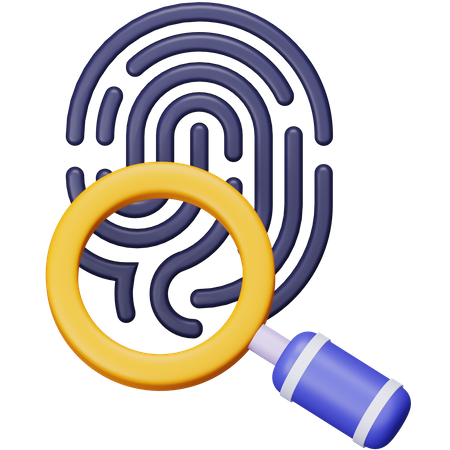 Fingerabdruckforschung  3D Icon