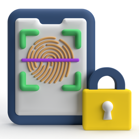 Fingerabdruck-Identifikation  3D Icon