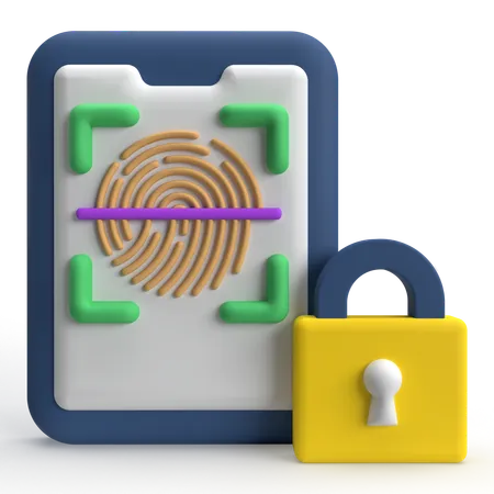 Fingerabdruck-Identifikation  3D Icon