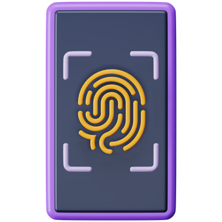 Fingerabdruck-Identifikation  3D Icon