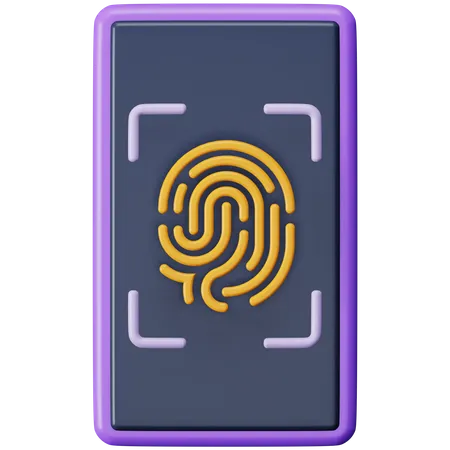 Fingerabdruck-Identifikation  3D Icon