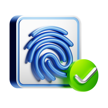 Fingerabdruck-Identifikation  3D Icon