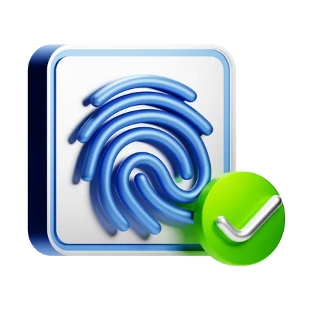 Fingerabdruck-Identifikation  3D Icon