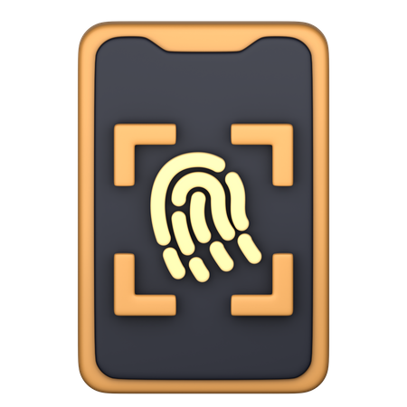 Fingerabdruck-Identifikation  3D Icon